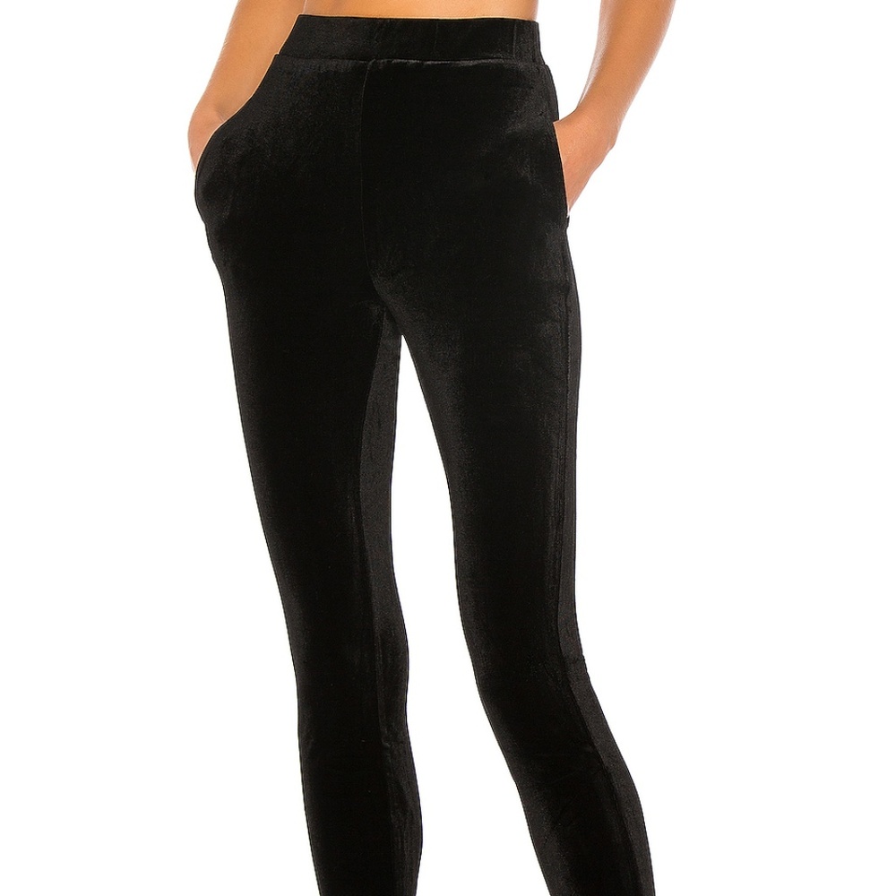 NWT-Revolve Black Velvet Melodie Pants. - Picture 2 of 5
